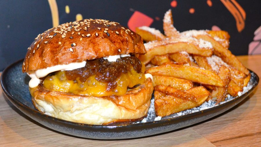 Burger HABIB Smashed + Cartofi Prăjiți (380g)
